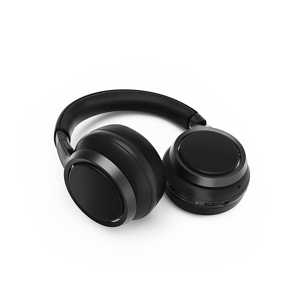 Left. Philips - H9505 Wireless Active Noise Canceling Over-Ear Headphones - Black.