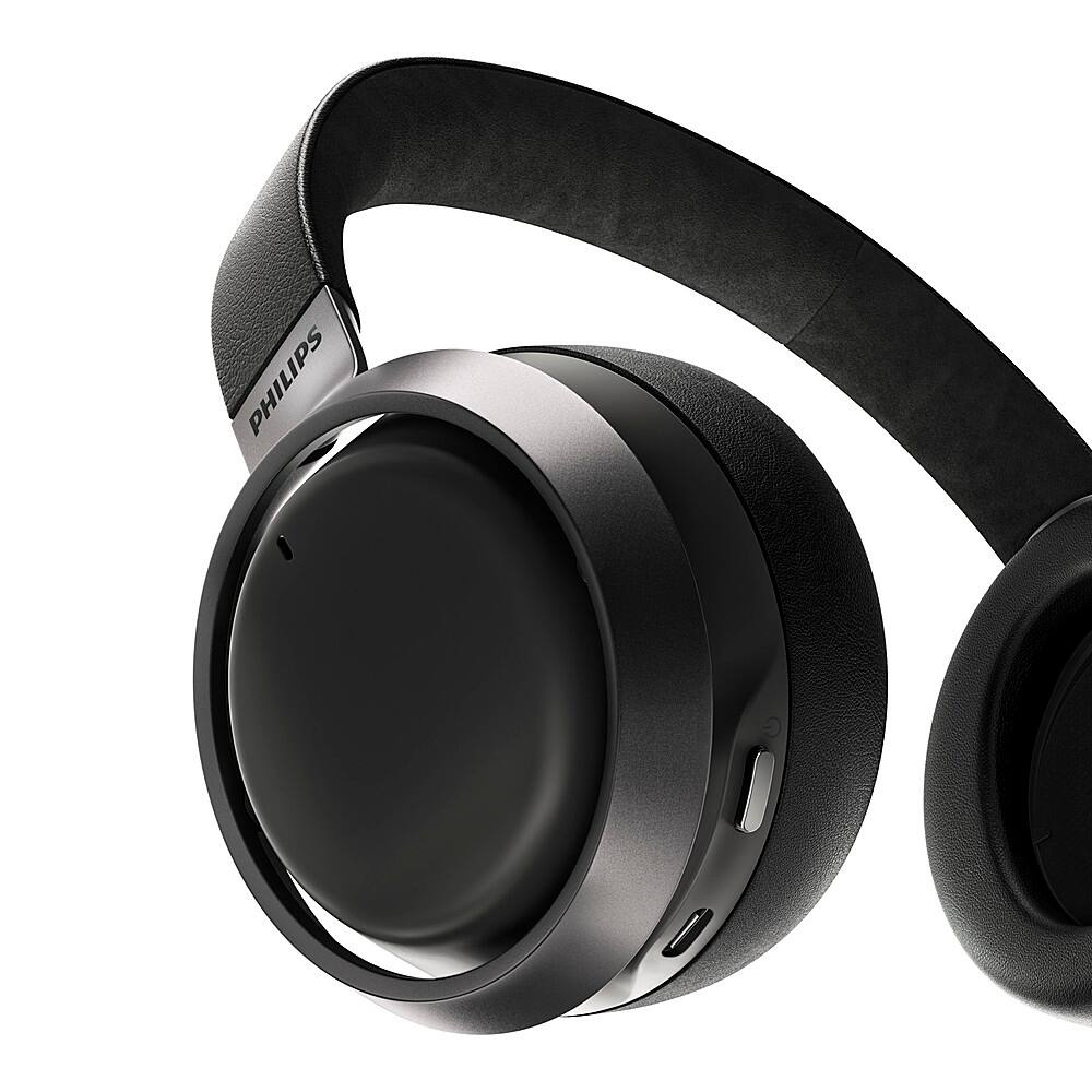 Front. Philips - Fidelio L3 Wireless Active Noise Canceling Over-Ear Headphones - Black.