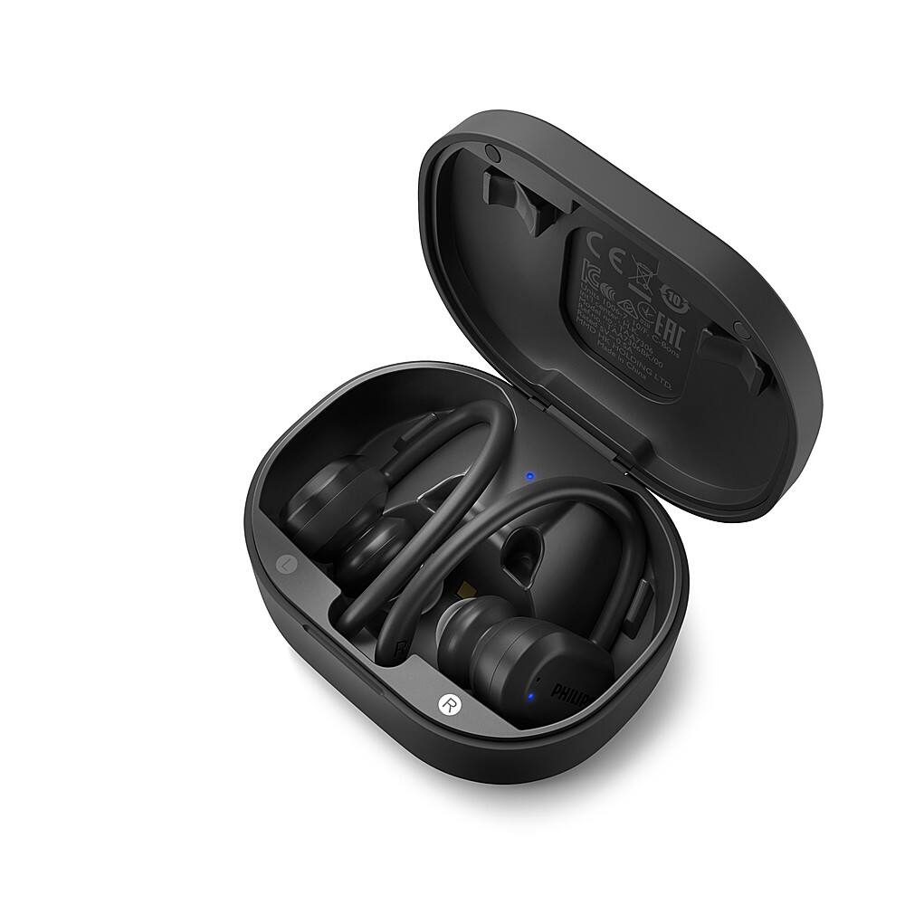Left. Philips - A7306 True Wireless Sports Headphones - Black.