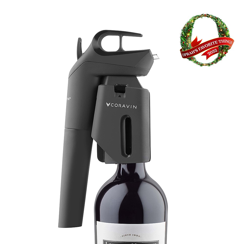 Left View: Coravin - Timeless Three+ Wine Preservation System - Black