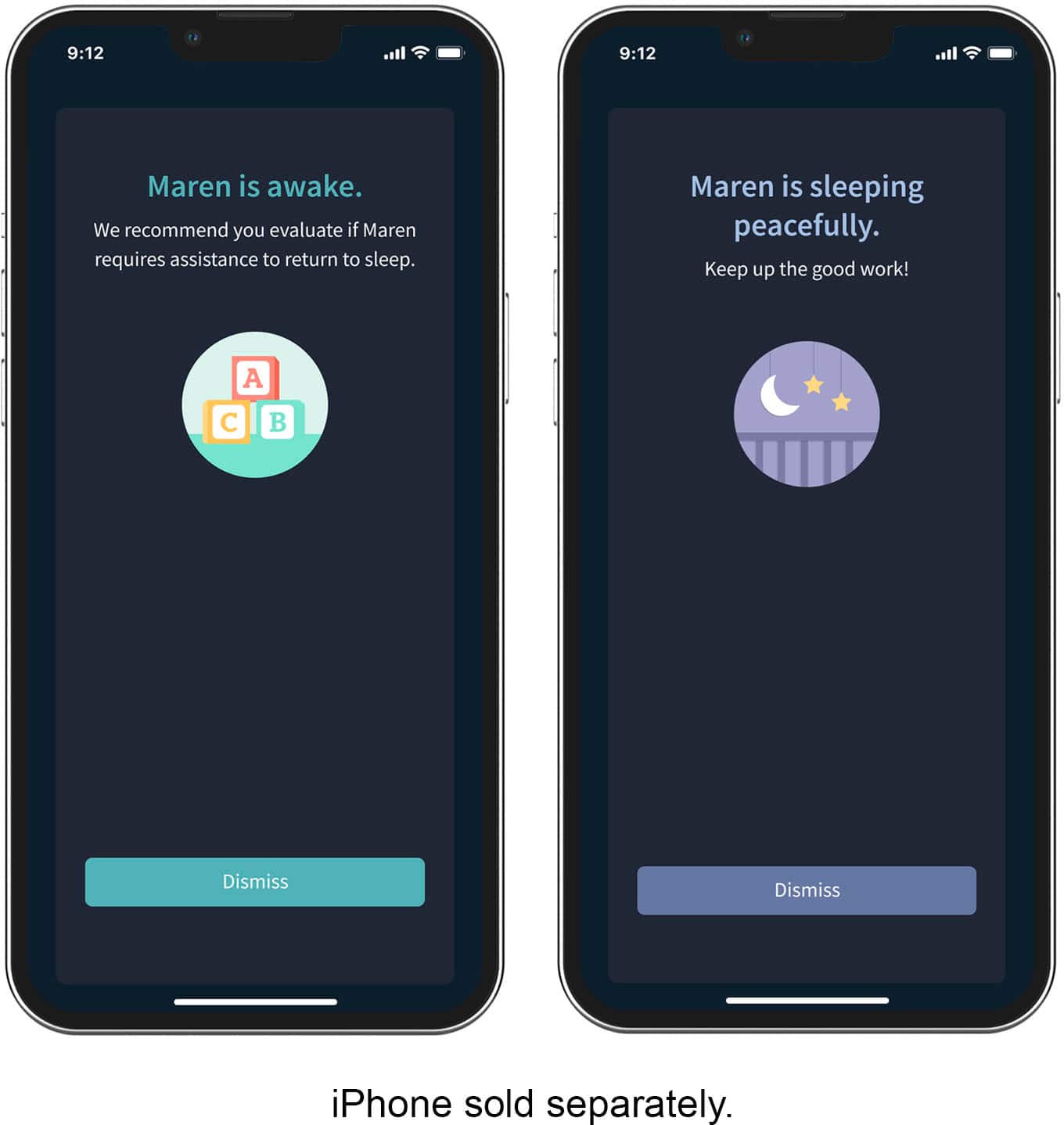 Alt View 15. Owlet - Dream Sock FDA-Cleared Smart Baby Monitor with Live Health Readings and Notifications - Mint.