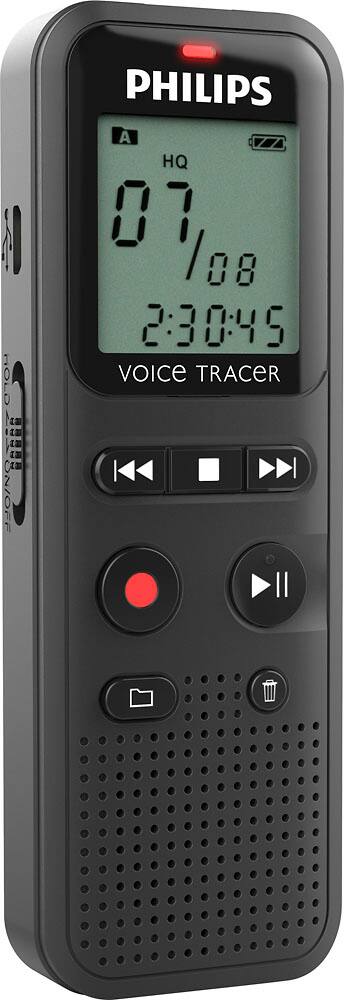 Alt View 11. Philips - VoiceTracer Digital Voice Recorder 8 GB DVT1160 - Black.