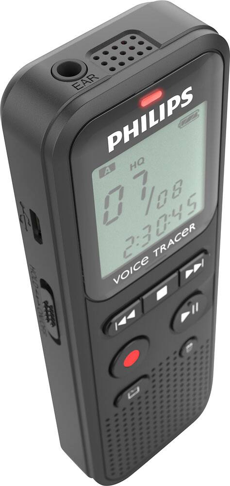 Alt View 12. Philips - VoiceTracer Digital Voice Recorder 8 GB DVT1160 - Black.