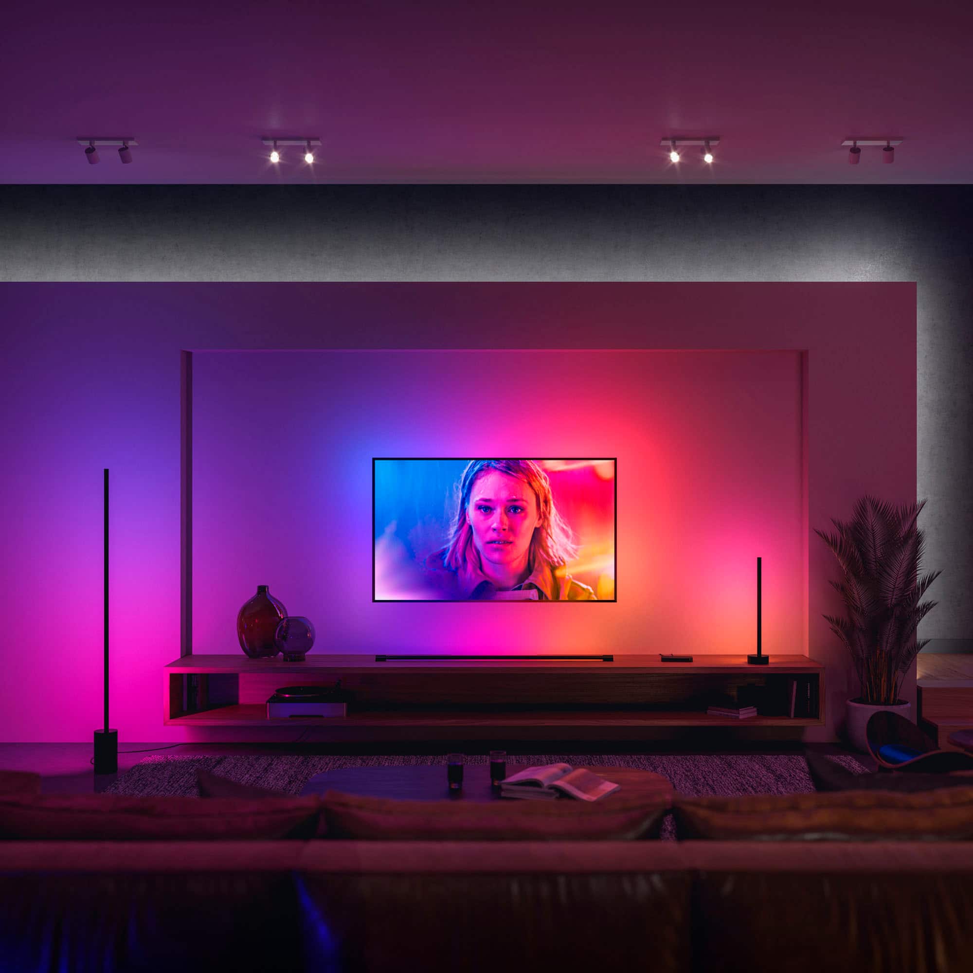 Alt View 14. Philips - Hue Gradient Signe Floor Lamp - Black.