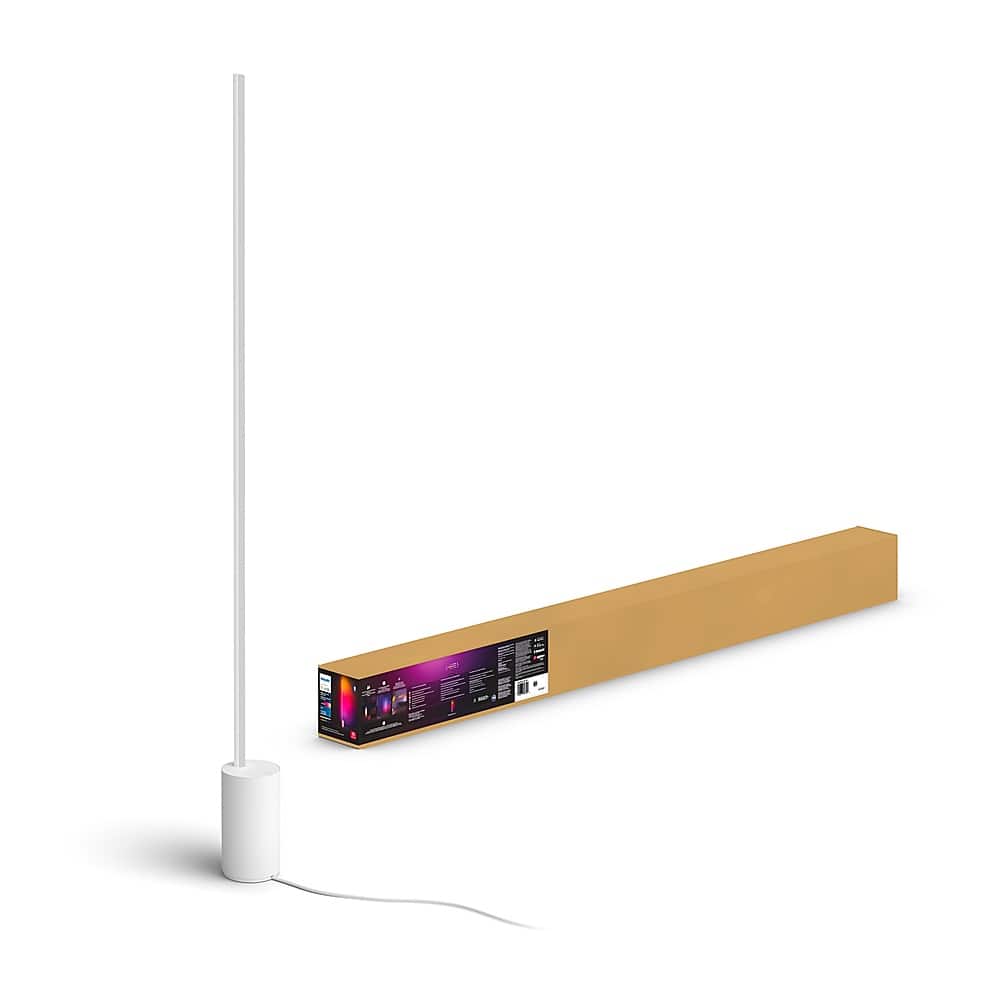 Front. Philips - Hue Gradient Signe Bluetooth Floor Lamp - White.