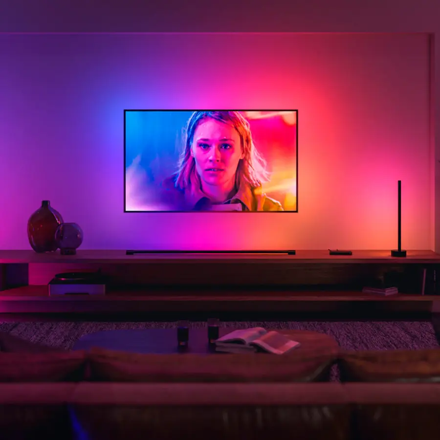 Alt View 13. Philips - Hue Play Gradient Light Tube Compact - Black.