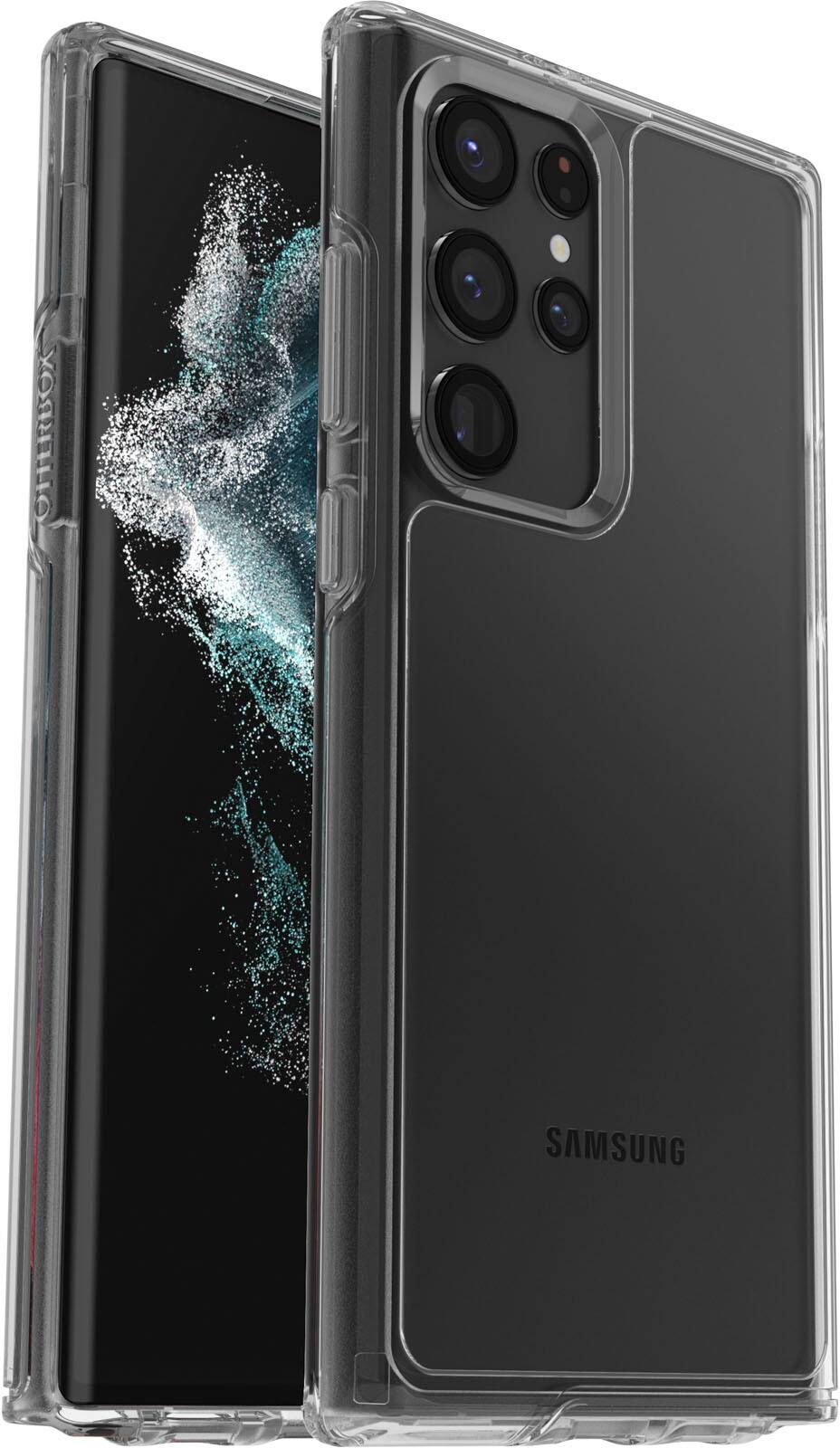 Angle. OtterBox - Symmetry Series Clear Soft Shell for Samsung Galaxy S22 Ultra - Clear.