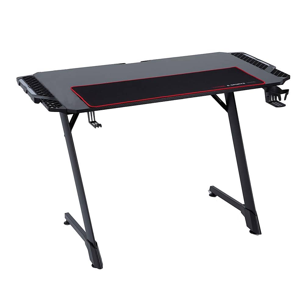 Front. Highmore - Aggro 40" LED Gaming Desk - Black.