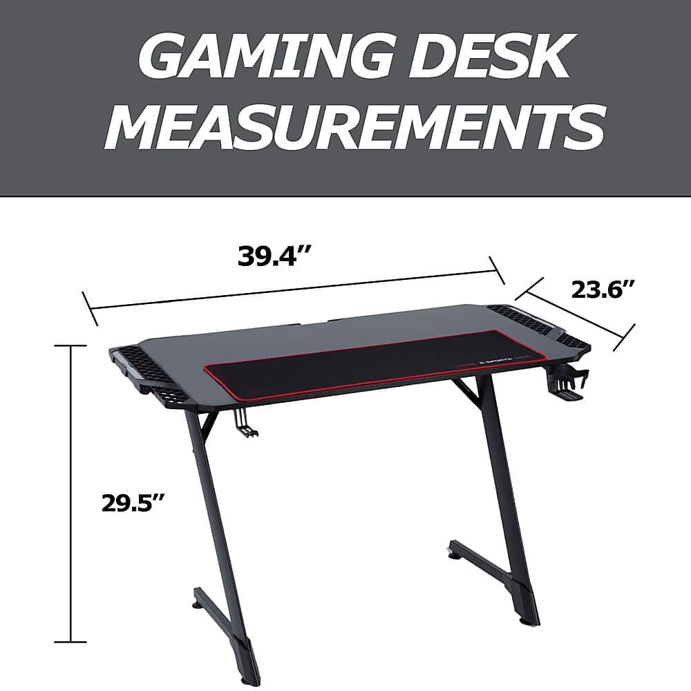 Alt View 14. Highmore - Aggro 40" LED Gaming Desk - Black.