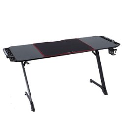 Highmore - Aggro 55" LED Gaming Desk - Black - Front_Zoom