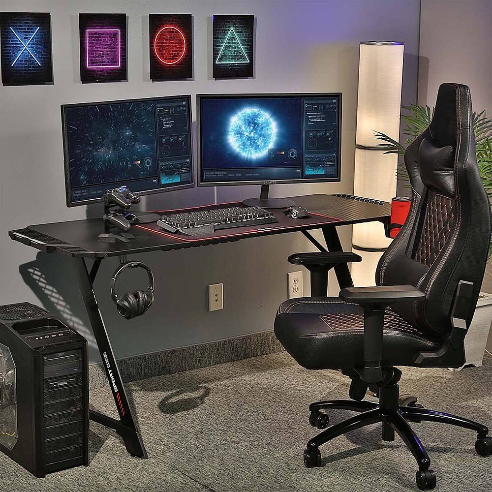 Alt View 11. Highmore - Aggro 55" LED Gaming Desk - Black.