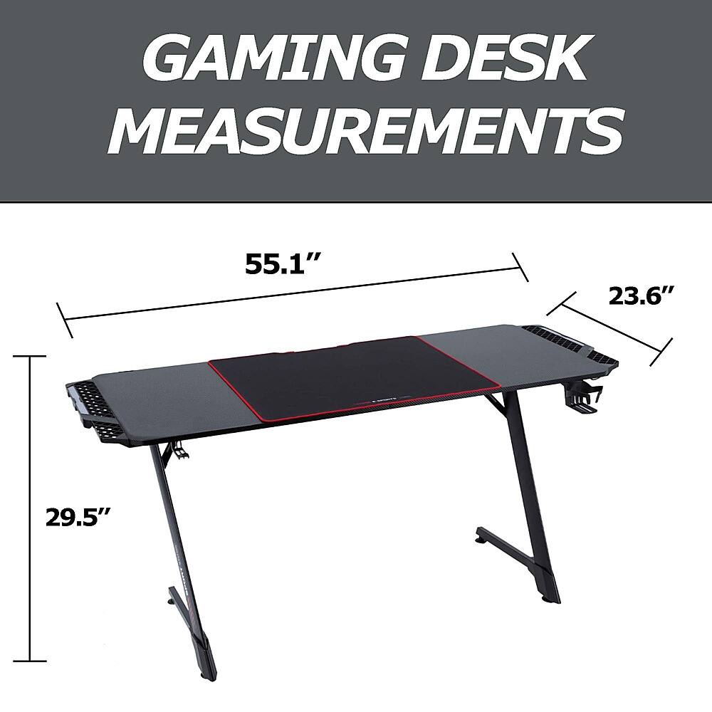 Alt View 16. Highmore - Aggro 55" LED Gaming Desk - Black.