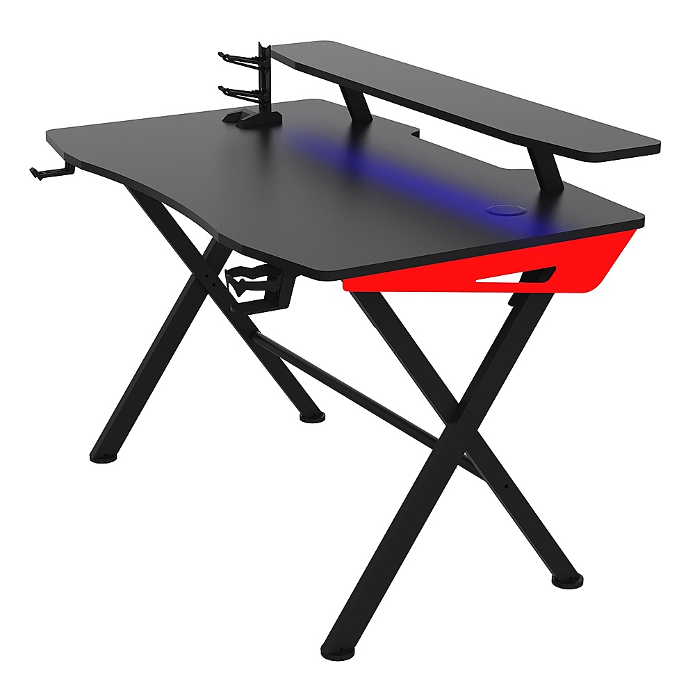 Angle View: Highmore - Raid LED Gaming Desk - Black