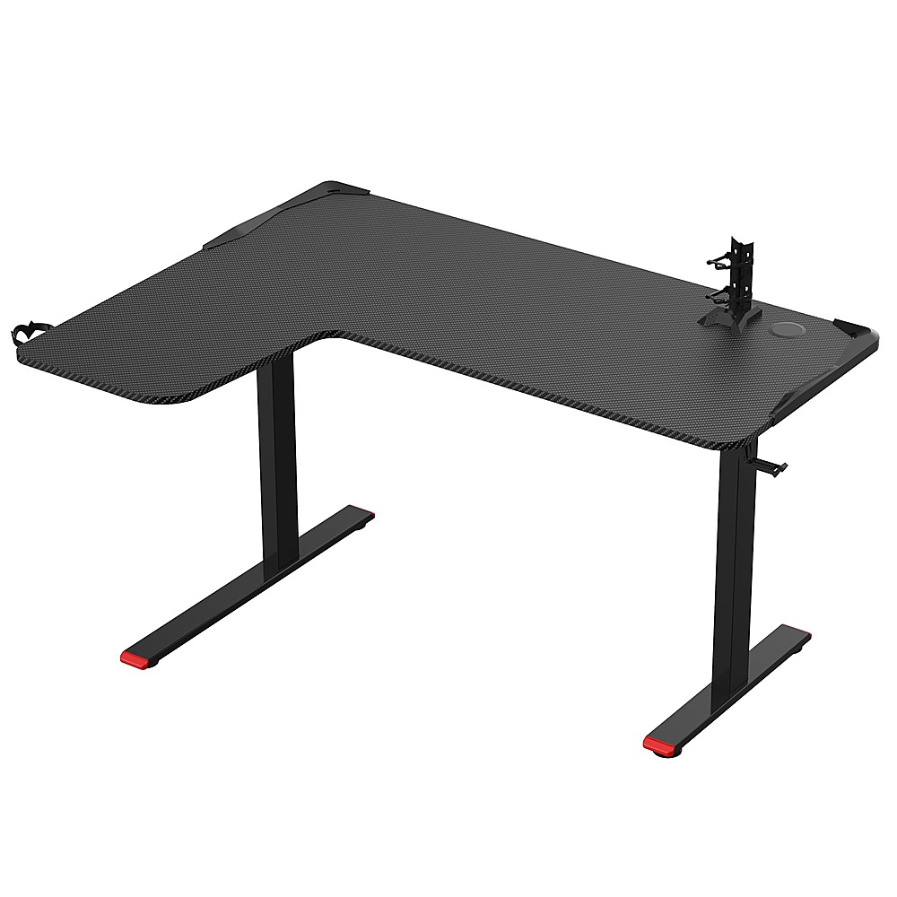 Angle View: Highmore - Faze L-Shape LED Gaming Desk - Black