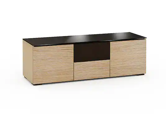 Angle. Salamander Designs - Denver AV Cabinet for Most TVs up to 65" - Medium Walnut.