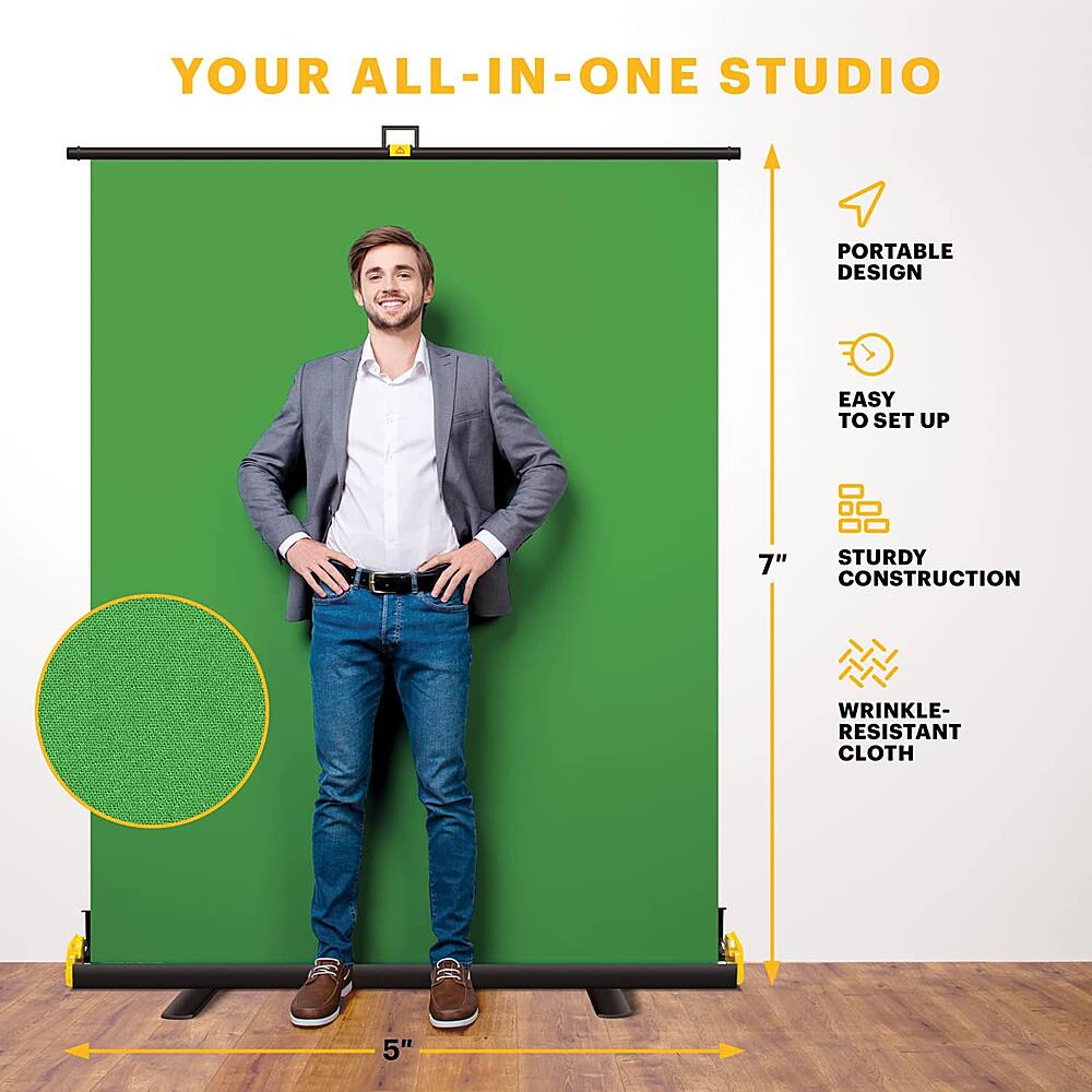 YOUR ALL-IN-ONE ALL STUDIO PORTABLE DESIGN EASY TO SET UP 7" STURDY CONSTRUCTION WRINKLE-RESISTANT CLOTH 5"