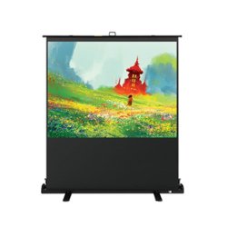 Kodak - 60" Projector Screen, Pull Up Projector Screen and Stand, Portable Projector Screen with Handle and Carrying Case - Black/White - Front_Zoom