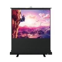 Kodak - 80" Projector Screen, Pull Up Projector Screen and Stand, Portable Projector Screen with Handle and Carrying Case - Black/White - Front_Zoom