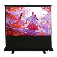 Kodak - 100" Projector Screen, Pull Up Projector Screen and Stand, Portable Projector Screen with Handle and Carrying Case - Black/White - Front_Zoom