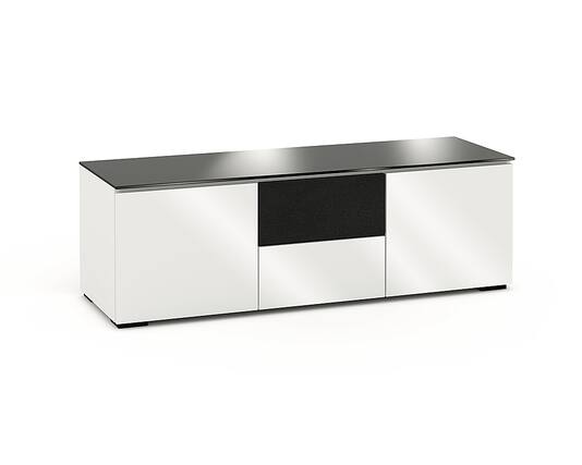 Angle. Salamander Designs - Miami AV Cabinet for Most TVs up to 65" - Gloss White.