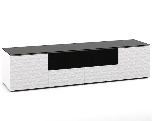 Angle. Salamander Designs - Milan AV Cabinet for Most TVs up to 85" - Gloss White.