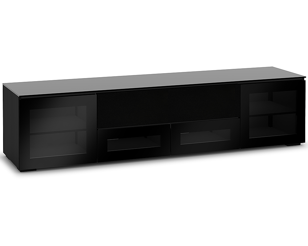Angle View: Salamander Designs - Oslo AV Cabinet for Most TVs up to 85" - Black Glass