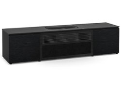 Salamander Designs - Chicago UST Cabinet for Hisense L9G Projector for up to 120" Display - Black Oak - Angle_Zoom