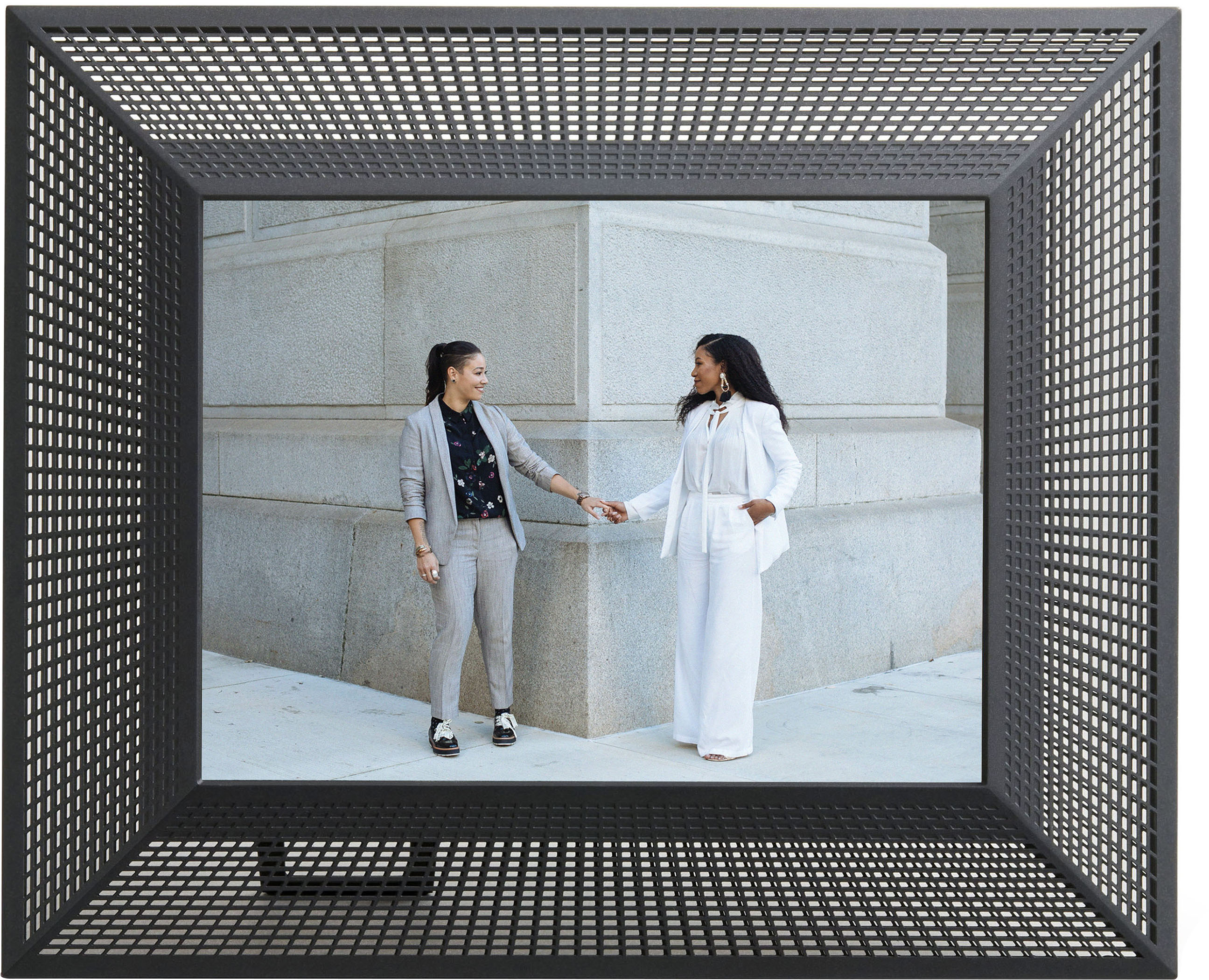 Left View: Aura - Smith 9.7" LCD Wi-Fi Digital Photo Frame - Onyx