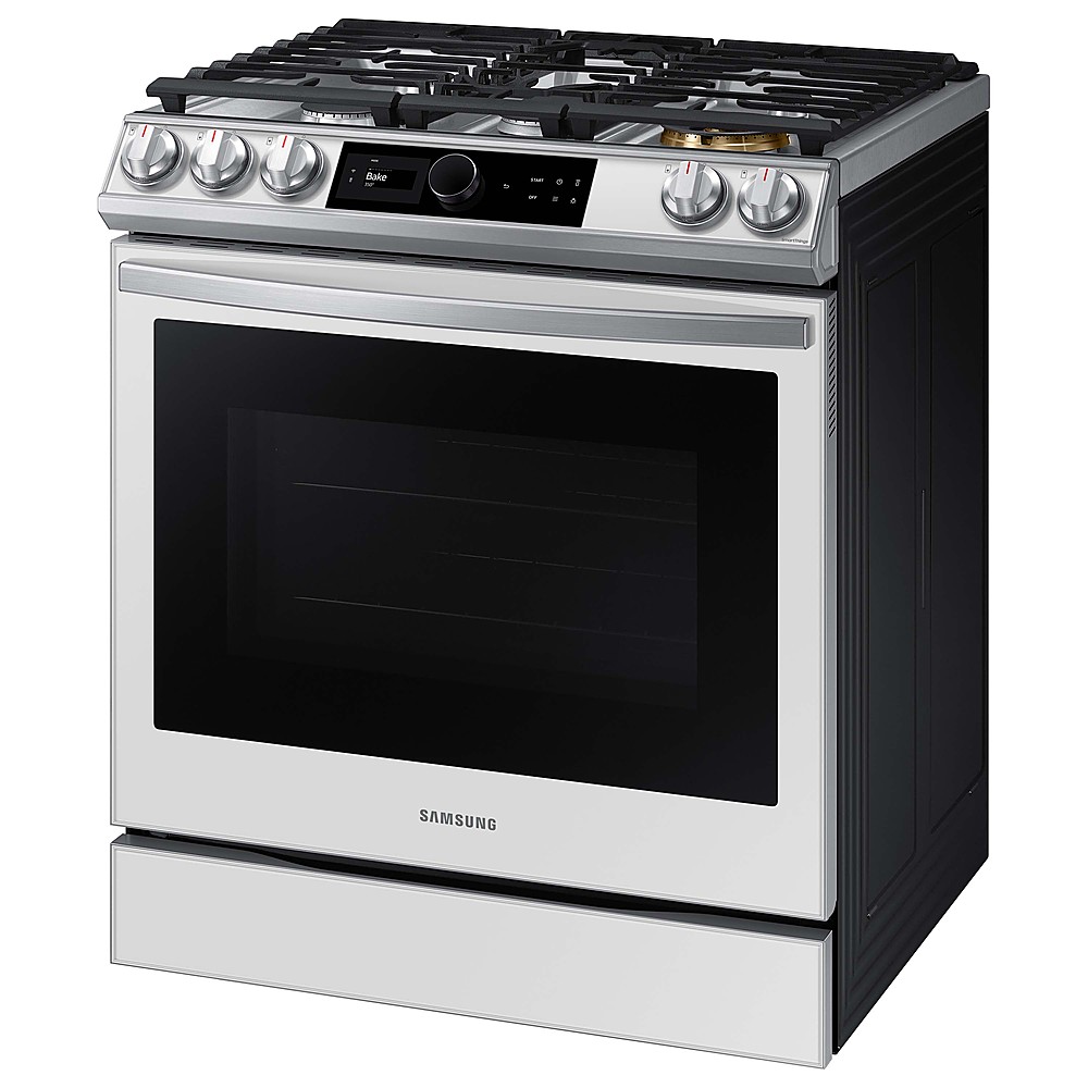 Samsung BESPOKE 6.0 cu. ft. Smart Slide-in Gas Range with Smart Dial, Air  Fry & Wi-Fi White Glass NX60BB871112/AA - Best Buy