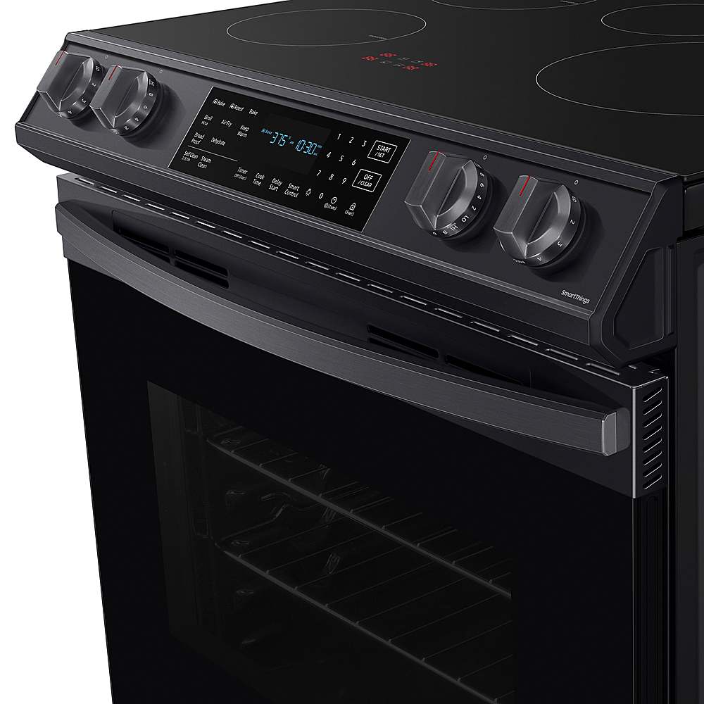 NE63B8611SG by Samsung - 6.3 cu. ft. Smart Rapid Heat Induction Slide-in  Range with Air Fry & Convection+ in Black Stainless Steel