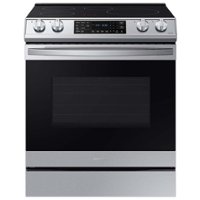 Samsung - 6.3 cu. ft. Smart Instant Heat Slide-in Induction Range with Air Fry & Convection+ - Stainless Steel - Front_Zoom