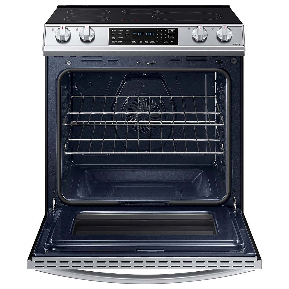 NE63B8611SS by Samsung - 6.3 cu. ft. Smart Rapid Heat Induction Slide-in  Range with Air Fry & Convection+ in Stainless Steel
