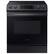 Front. Samsung - 6.3 cu. ft. Smart Instant Heat Slide-in Induction Range - Black Stainless Steel.