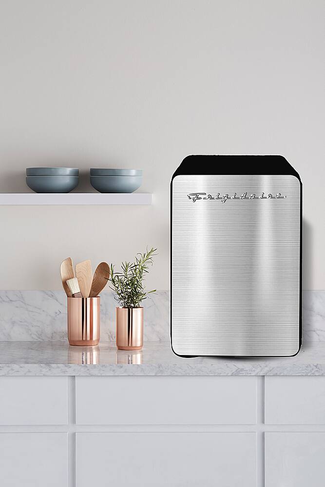 Alt View 14. Frigidaire - Retro 10L, 15-can Mini Fridge - Gray/Black.