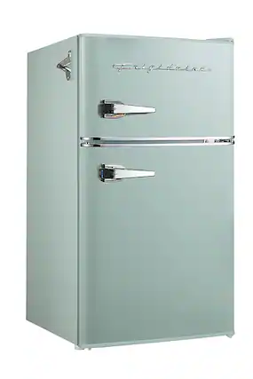 Front. Frigidaire - Retro 3.2 Cu. Ft. Mini Fridge with Top Freezer - Mint.