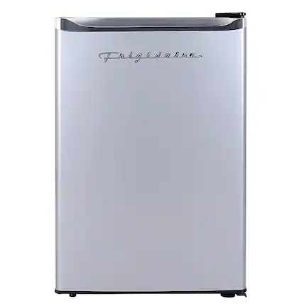 Front. Frigidaire - Platinum Series Retro 2.8 Cu. Ft. Compact Fridge - Stainless with Chrome Trim - Stainless/Chrome Trim.