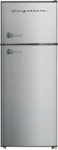 Front. Frigidaire - 7.5 cu ft, 2-Door Apartment Size Refrigerator with Top Freezer, Platinum Series - Stainless Steel.