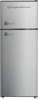 Frigidaire - 7.5 cu ft, 2-Door Apartment Size Refrigerator with Top Freezer, Platinum Series - Stainless Steel - Front_Zoom