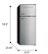 Alt View 12. Frigidaire - 7.5 cu ft, 2-Door Apartment Size Refrigerator with Top Freezer, Platinum Series - Stainless Steel.