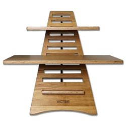 Victor - Acacia Wood Stand-Up Desk Converter - Brown - Front_Zoom