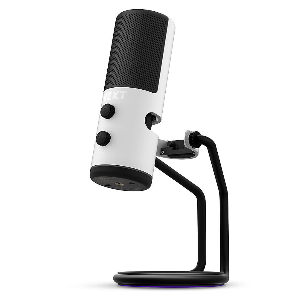 Angle. NZXT - Capsule Microphone - White.