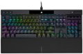 Front. CORSAIR - K70 RGB PRO Full-size Wired Mechanical Cherry MX Speed Linear Switch Gaming Keyboard with PBT Double-Shot Keycaps - Black.