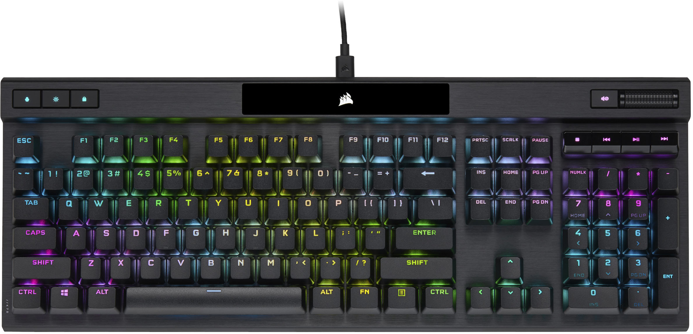 CORSAIR K70 PRO Full-size Wired Mechanical Cherry MX Speed Linear Switch Gaming Keyboard with PBT Double-Shot Keycaps Black CH-9109414-NA - Best Buy