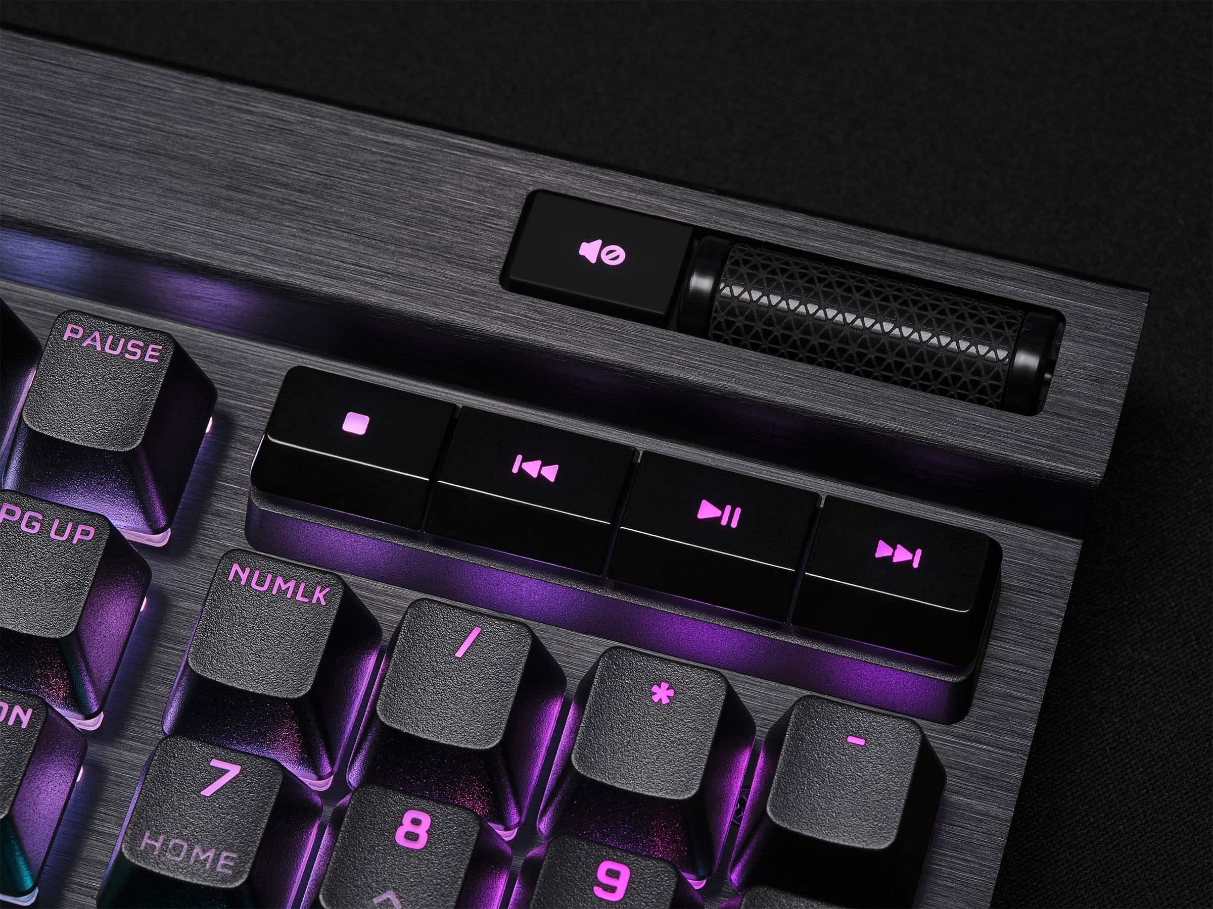 Alt View 21. CORSAIR - K70 RGB PRO Full-size Wired Mechanical Cherry MX Speed Linear Switch Gaming Keyboard with PBT Double-Shot Keycaps - Black.