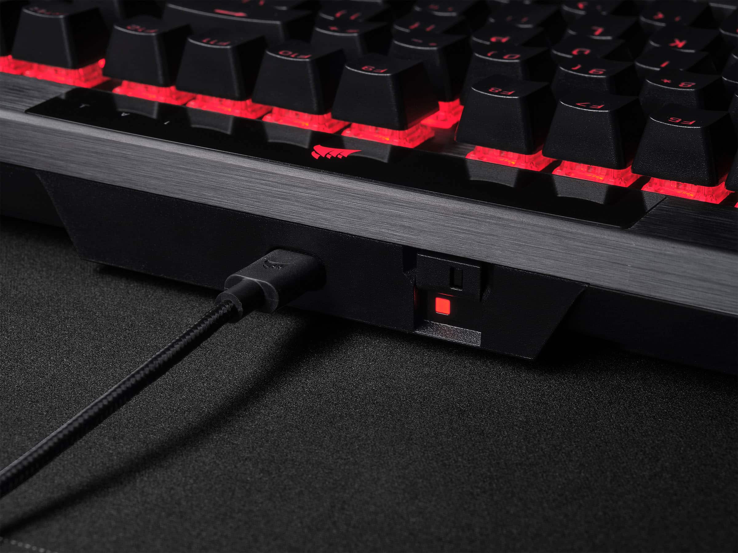 Alt View 23. CORSAIR - K70 RGB PRO Full-size Wired Mechanical Cherry MX Speed Linear Switch Gaming Keyboard with PBT Double-Shot Keycaps - Black.