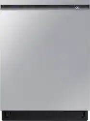 Samsung - 24" AutoRelease Dry Smart Built-In Tub Dishwasher with 3rd Rack, StormWash+, 42 dBA - Stainless Steel - Front_Zoom