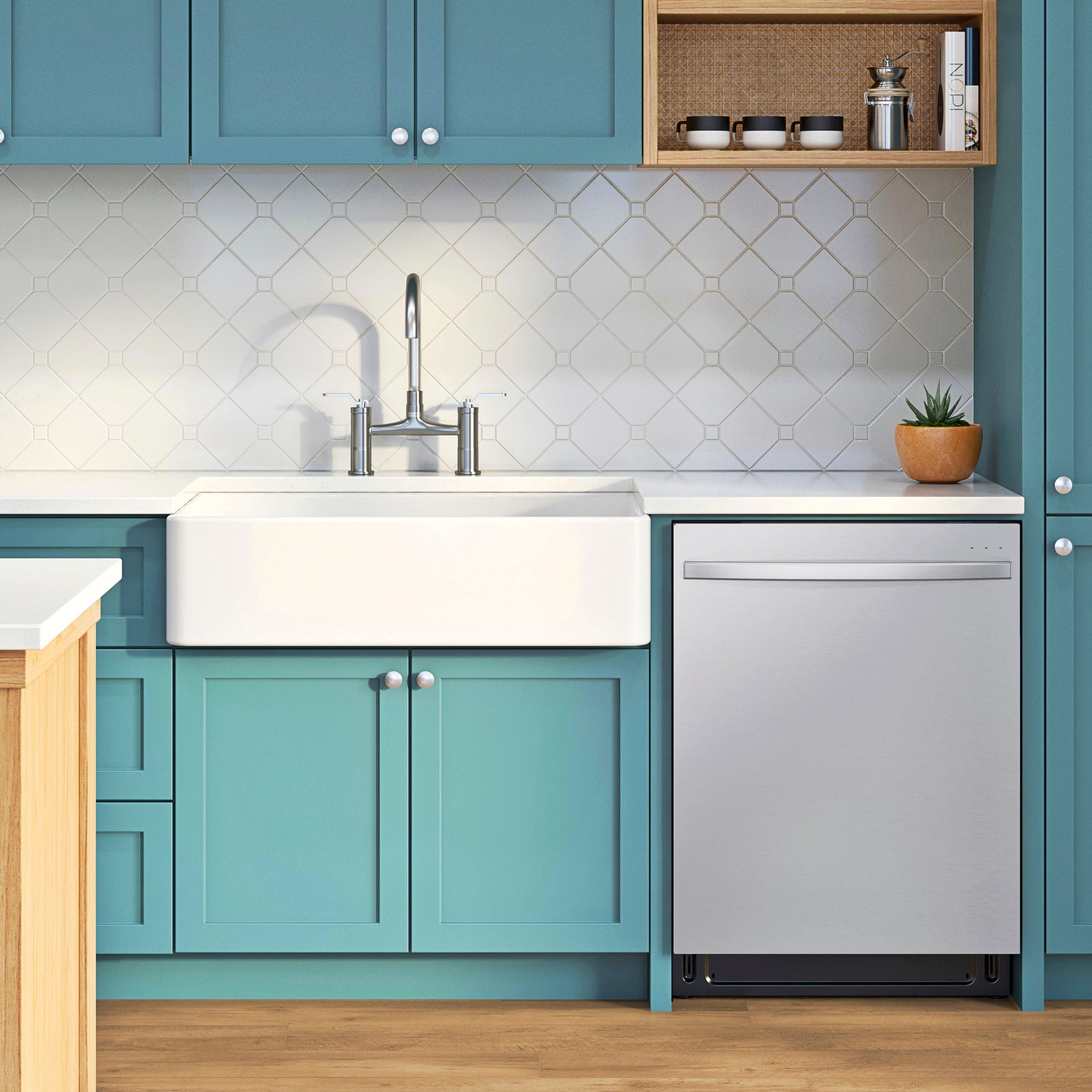 Alt View 12. Samsung - AutoRelease Dry Smart Built-In Stainless Steel Tub Dishwasher with 3rd Rack, StormWash+, 42 dBA - Stainless steel.