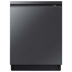 Samsung - Smart 44dBA Dishwasher with StormWash+ - Black stainless steel - Front_Zoom