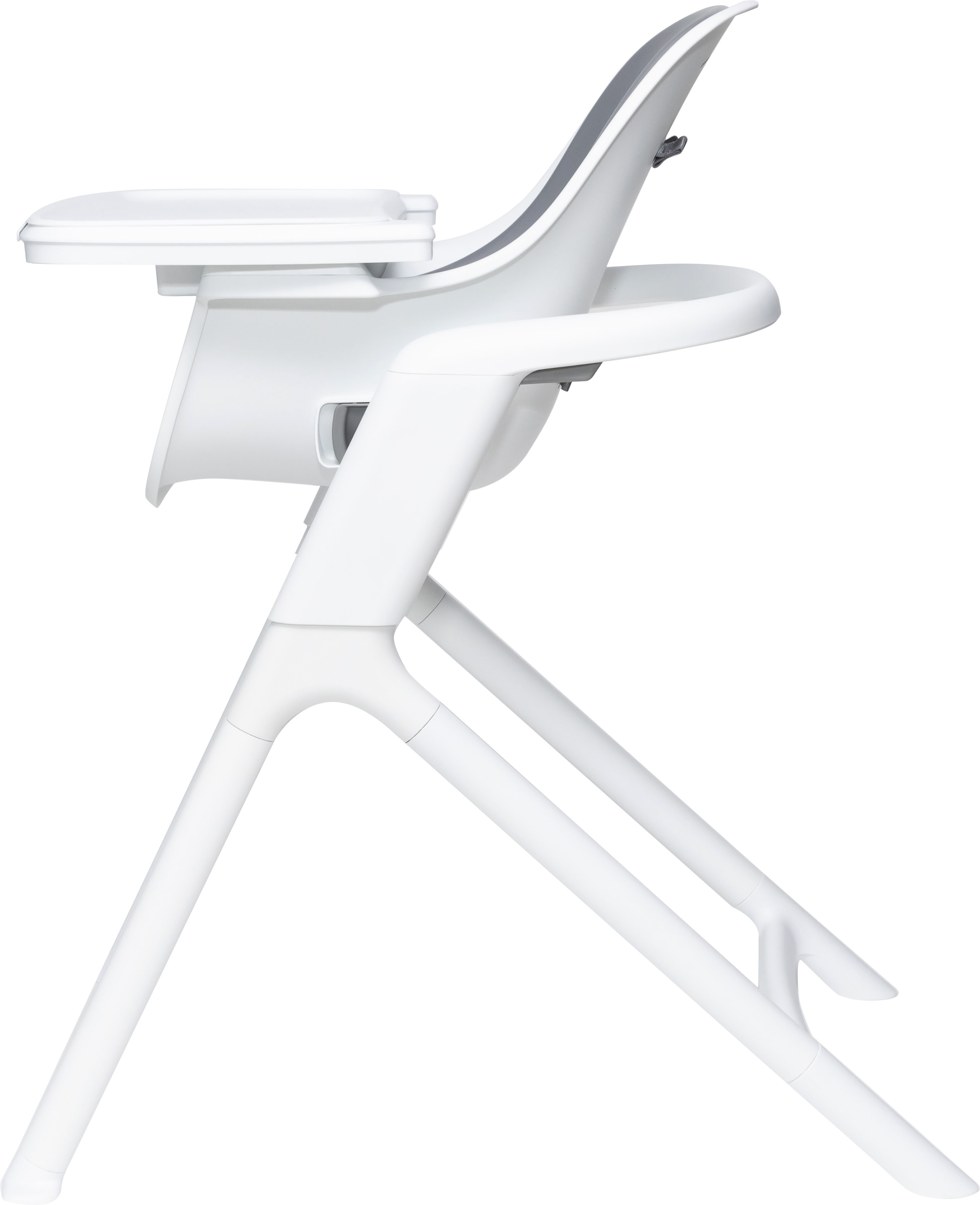 4moms - Connect High Chair | one-handed, magnetic tray attach | White/Grey - White/Grey