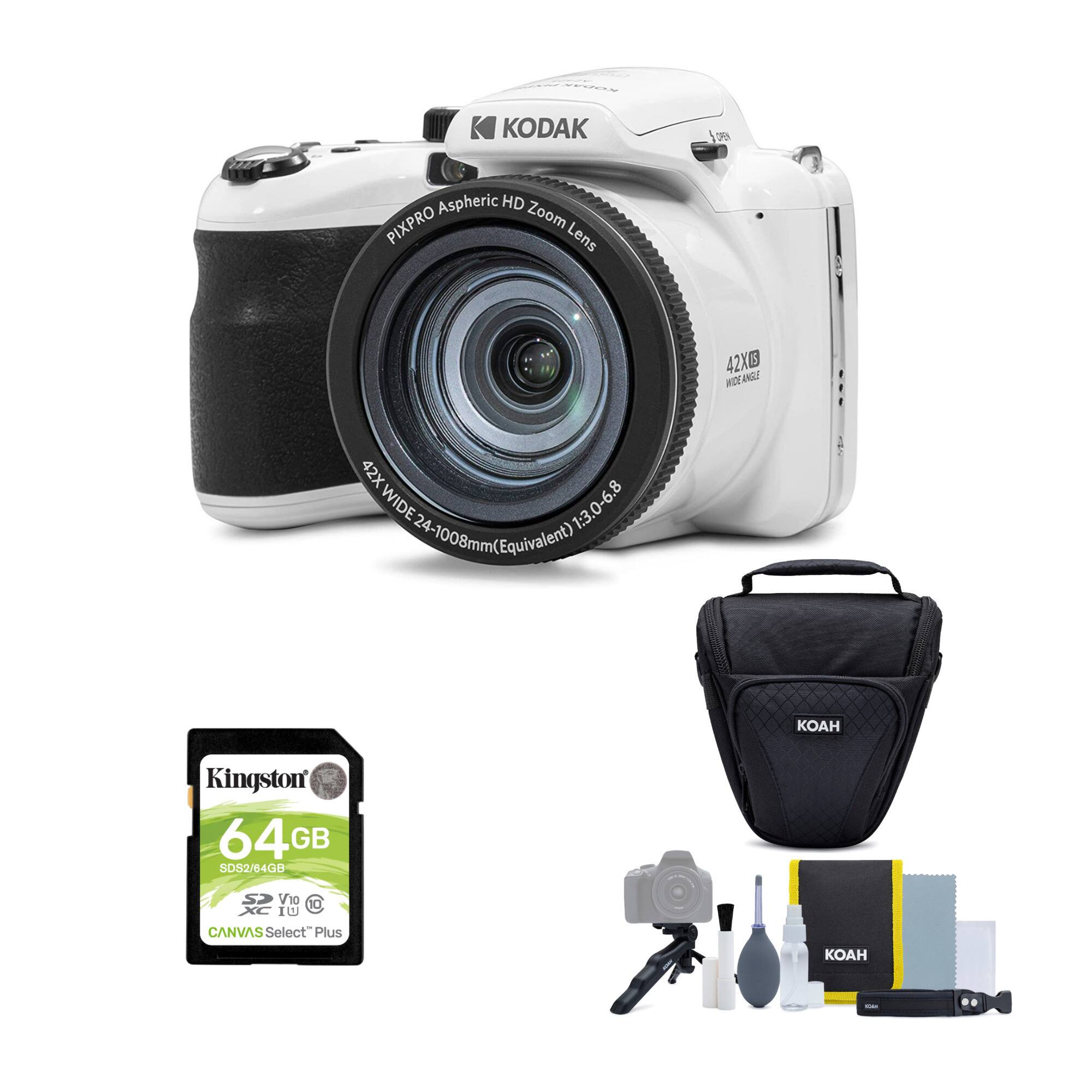 Kodak - PIXPRO AZ425 Astro Zoom 20MP Camera Bundle with Accessory Kit - White